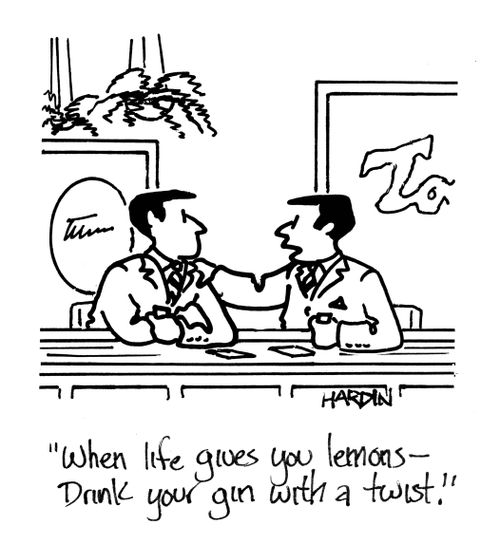 'When life gives you lemons - Drink your gin with a twist.'