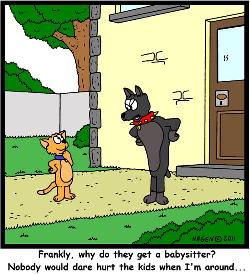 'Frankly, why do they get a babysitter? Nobody would dare hurt the kids when I'm around...'