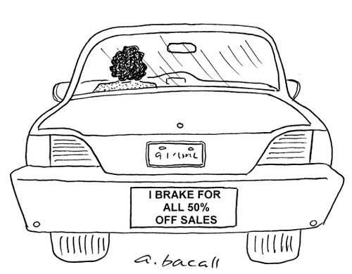 I brake for all 50 off Sales.