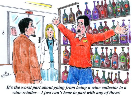 'It's the worst part about going from being a wine collector to a wine retailer - I just can't bear to part with any of them!'