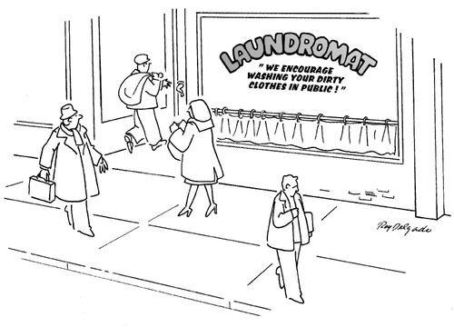 Laundromat: 'We encourage washing your dirty clothes in public!'