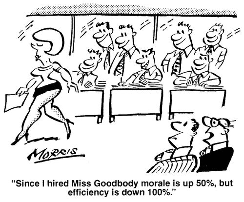'...morale is up 50%, but efficiency is down 100%.'