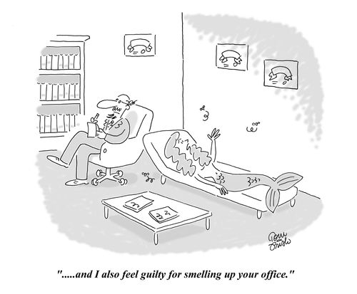 '...and I also feel guilty for smelling up your office.'