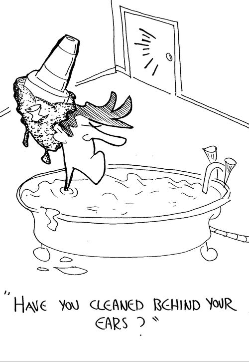 'Have you cleaned behind your ears?'