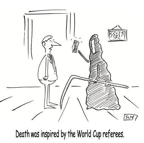 Death was inspired by the World Cup referees.