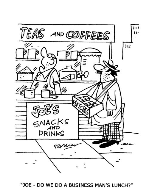 'Joe-do we do a business man's lunch?'
