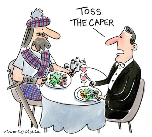 'Toss the caper.'