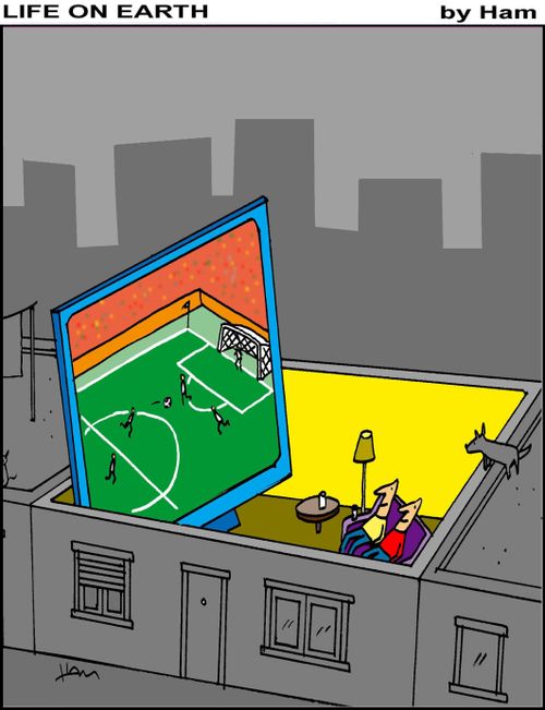 Big screen TV.