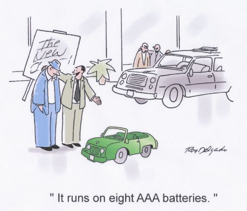 'It runs on eight AAA batteries.'