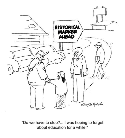 'Do we have to stop?... I was hoping to forget about education for a while.'