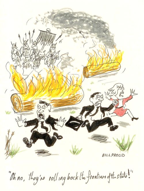 'Oh no, they're rolling back the frontiers of the state!'
