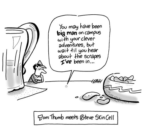 Tom Thumb meets Steve Skin Cell