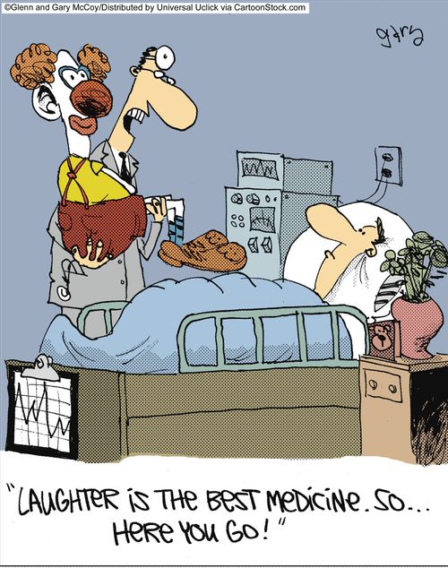 'Laughter is the best medicine. So... Here you go!'