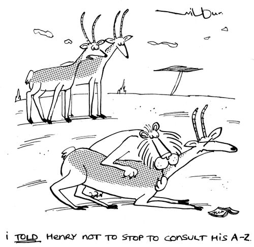 'I TOLD Henry not to stop to consult his A-Z.'