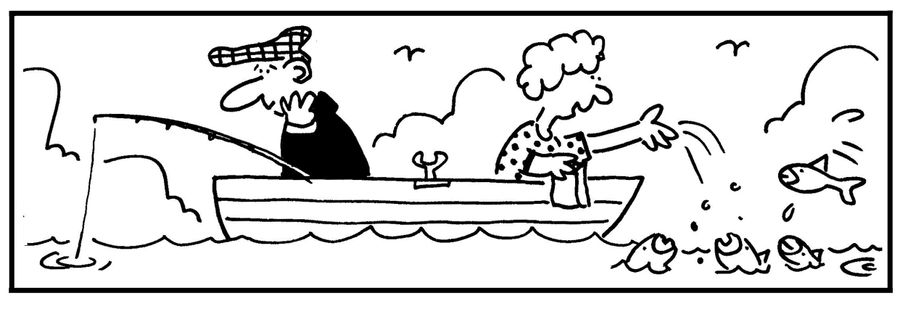 'Distracting the fish.'