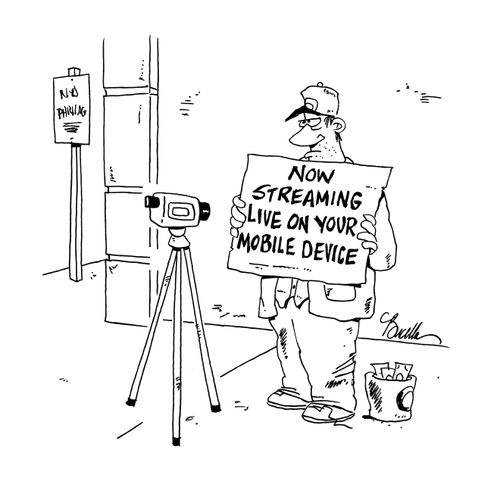 'Now streaming live on your mobile device.'