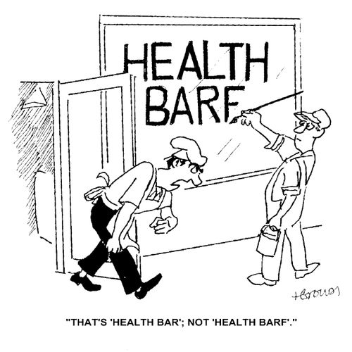 'That's 'Health Bar'; not 'Health Barf'.'