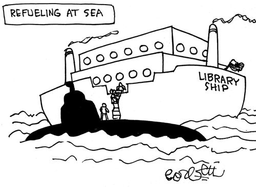 Refueling at Sea: Library Ship