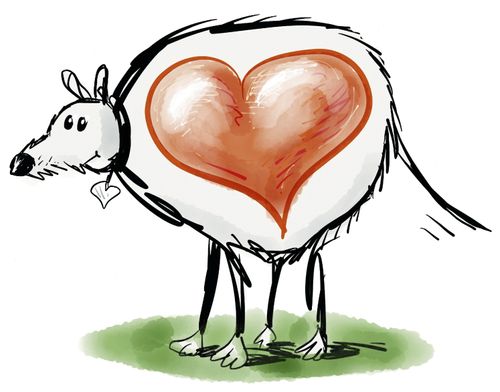 A dog with a big heart.