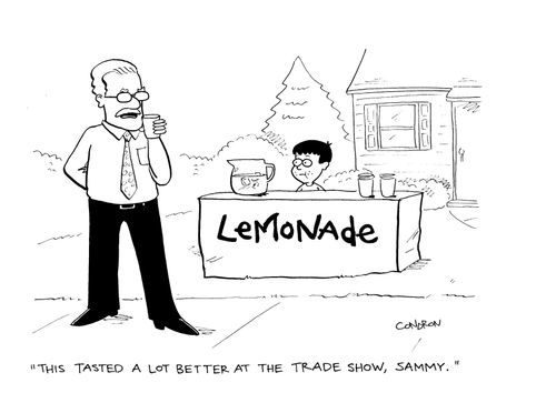 'This tasted a lot better at the trade show, Sammy.'