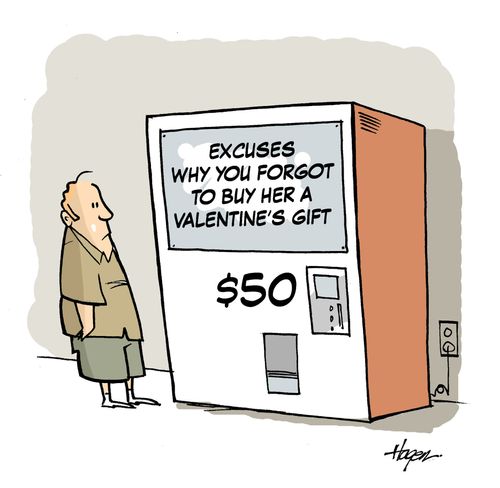 Excuses why you forgot to buy her a Valentine's gift - $50