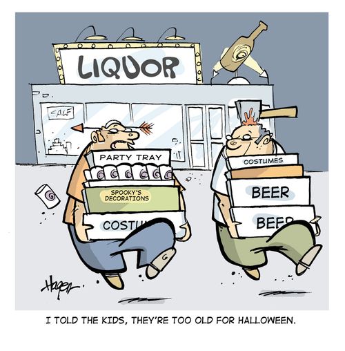 I told the kids, they're too old for Halloween.