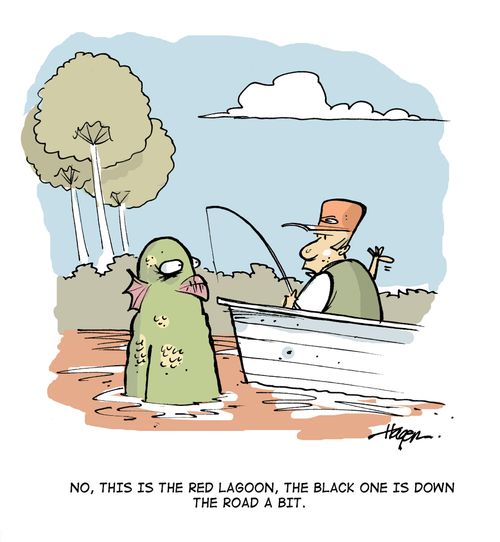 No, this is the red lagoon, the black one is down the road a bit.