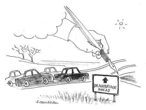 'Drawbridge ahead'