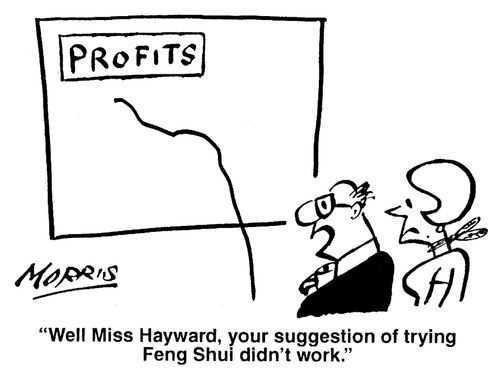 'Well Miss Hayward, your suggestion of trying Feng Shui didn't work.'
