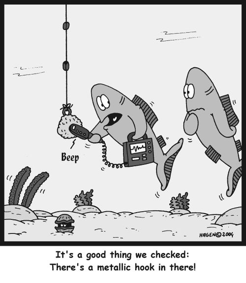 It's a good thing we checked: There's a metallic hook in there!