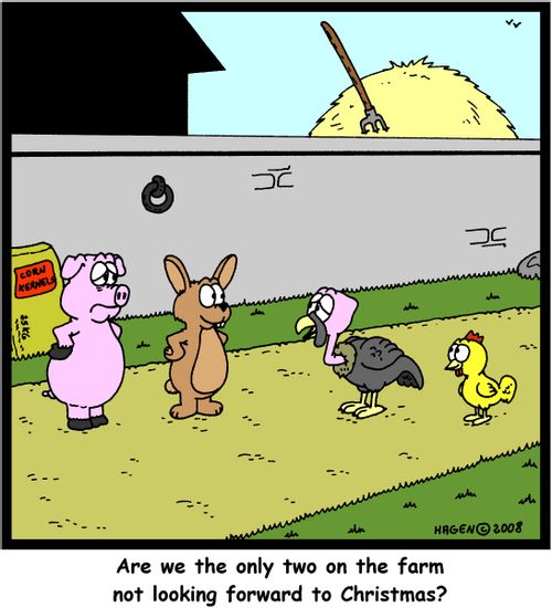 'Are we the only two on the farm not looking forward to Christmas?'