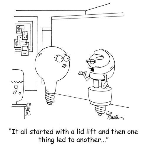 'It all started with a lid lift and then one thing led to another...'