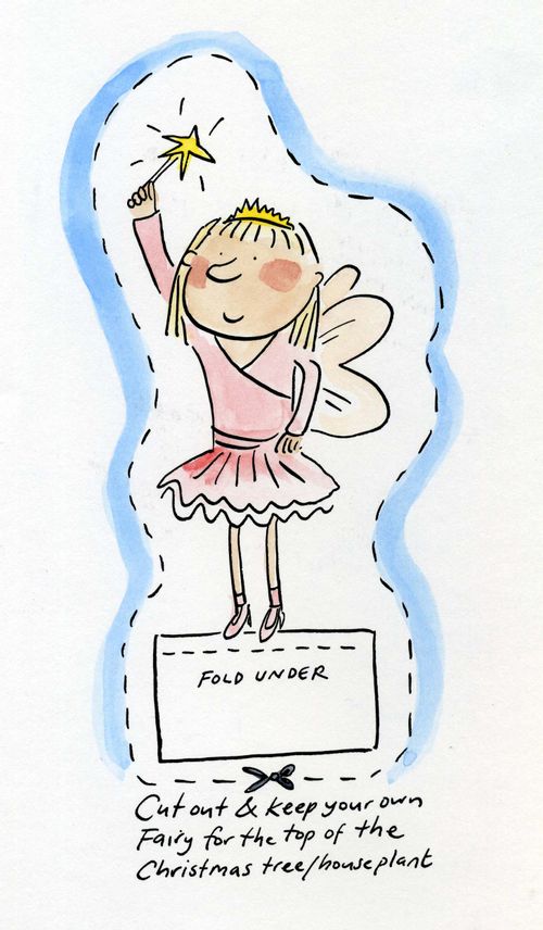 Cut out and keep your own Christmas Fairy.