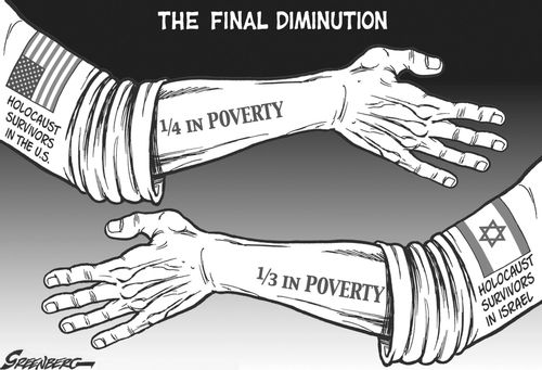 Holocaust survivors live in poverty.