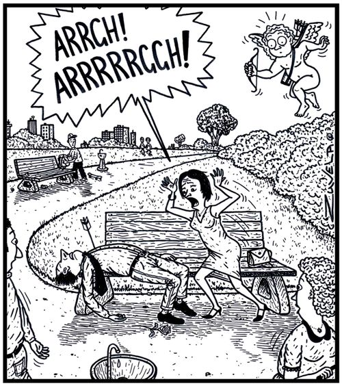 'ARRGH! ARRRRRGGH!' Cupid's arrow has actually killed a man during his courting a woman