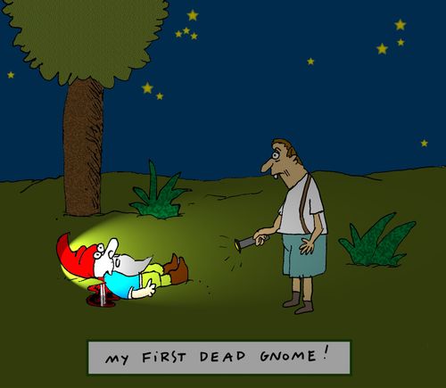 My first dead gnome!