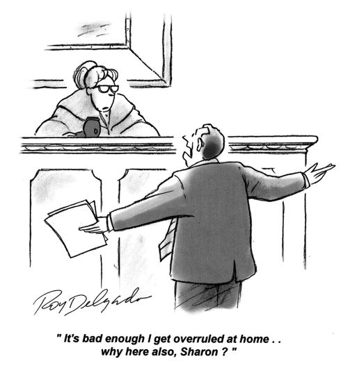 'It's bad enough I get overrules at home... why here also, Sharon?'