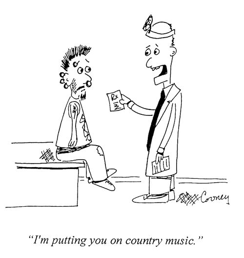 "I'm putting you on country music."