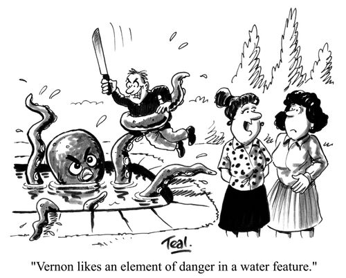 "Vernon likes an element of danger in a water feature..."