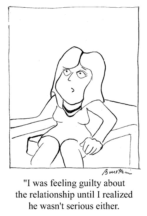 "I was feeling guilty about the relationship until I realized he wasn't serious either"