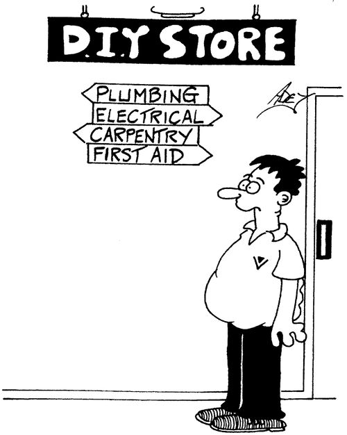 DIY store with a first aid department