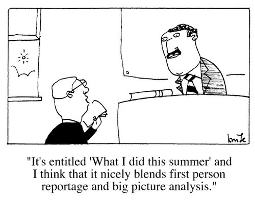 "What I did this summer."