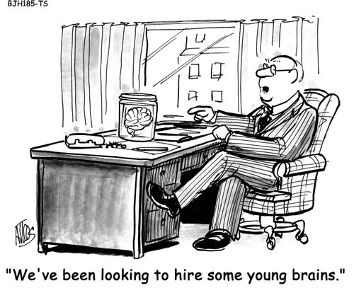 'We've been looking to hire some young brains.'