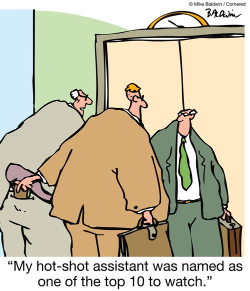 'My hot-shot assistant was named as one of the top 10 to watch."