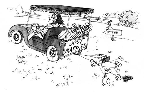 Golfer couple just married