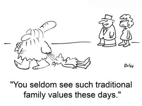 'You seldom see such traditional family values these days.'