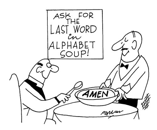 The last word in Alphabet Soup.