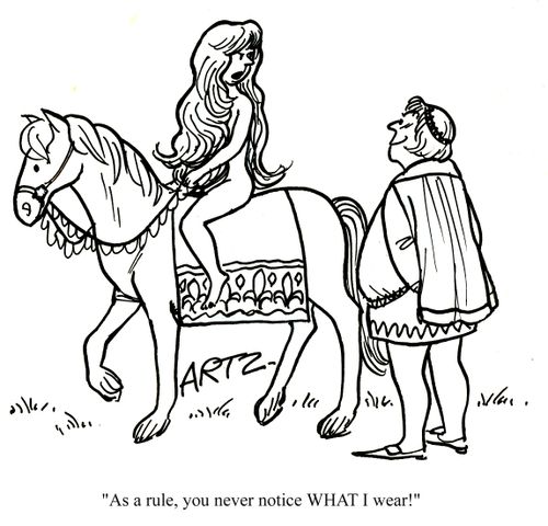 'As a rule, you never notice WHAT I wear!'