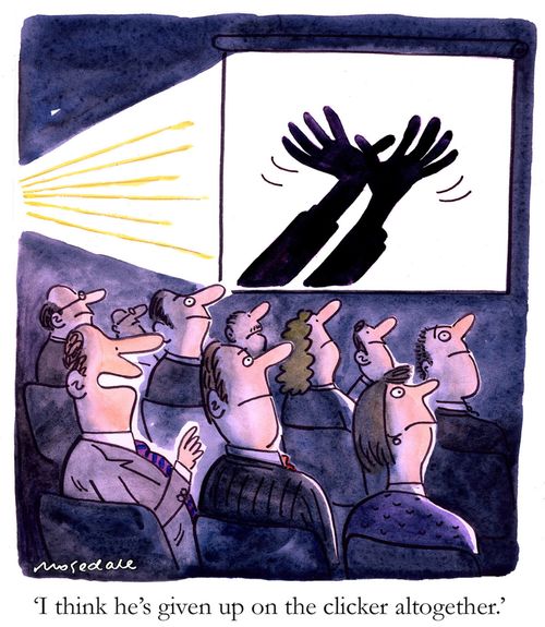 'I think he's given up on the clicker altogether.'