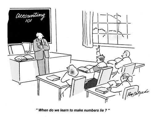 'When do we learn to make numbers lie?'
